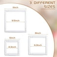 thumbnail image 2 of ABCISI Embroidery Hoop, 3 Pcs Cross Stitch Hoops and Frames, Rectangular Cross Stitch Embroidery Snap Frame DIY Sewing Tool for Quilting Silk-Painting 6 x 6, 8 x 8, 11 x 11 in(White), 2 of 6
