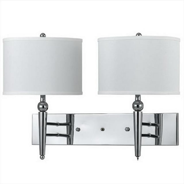 Cal Lighting LA-2007W2L-1CH 60 W X 2 Metal Wall Lamp- Chrome Finish