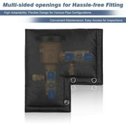 Wellco 12 in. x 13 in. Outdoor Freeze Protection Insulated Cover Faucet Cover Pipe Cover Water Pipe Frost Cover Black