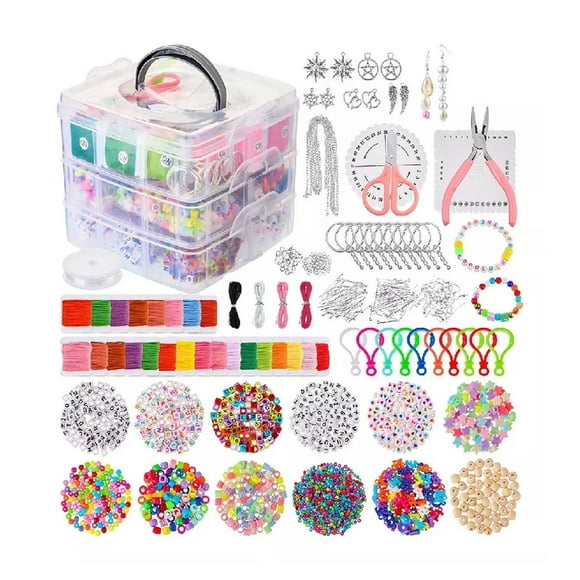 Kit De Accesorios Para Hacer Pulseras Y Joyas, 4655 Piezas Multicolor