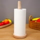 thumbnail image 3 of Portarrollos de papel de madera para encimera. Soporte dispensador de papel de madera maciza. Organizador de papel de cocina con base para cocina, salón y baño., 3 of 4
