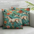 thumbnail image 3 of GOSMITH Horse Flower Throw Pillow Covers Pillow case Farmhouse Pillow Cover Square Cushion for Living Room Couch Sofa Bed Home Outdoor Indoor Decorative, 3 of 5