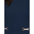 thumbnail image 5 of INSPIRE CHIC Women's Formal Jumpsuits Ruffled Sleeve High Waist V Neck Dressy Long Wide Legs Pants L Dark Blue, 5 of 6