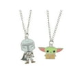 thumbnail image 6 of Star Wars The Mandalorian Mando And Grogu Baby Yoda Best Friends Necklace Set, 6 of 7