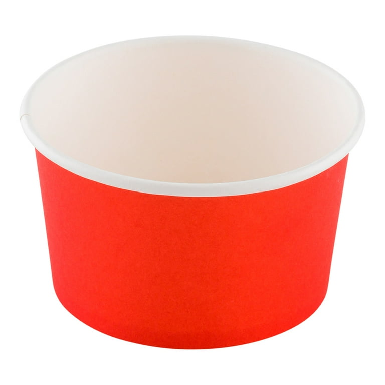 Restaurantware Coppetta 4 oz Round White Paper to Go Cup - 3 x 3 x 2 1/2 - 200 Count Box