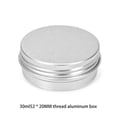 thumbnail image 3 of Inteprter Tarro de aluminio vacío, latas de almacenamiento de varios tamaños, caja de regalo redonda, joyería, moneda, auriculares, hogar, Almacenamiento y organización del hogar 30ml/52*20mm, 3 of 6