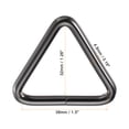 thumbnail image 2 of Uxcell 38mm Inner Width Triangle Ring Buckle Iron Electroplated Dark Gray 20 Pack, 2 of 5