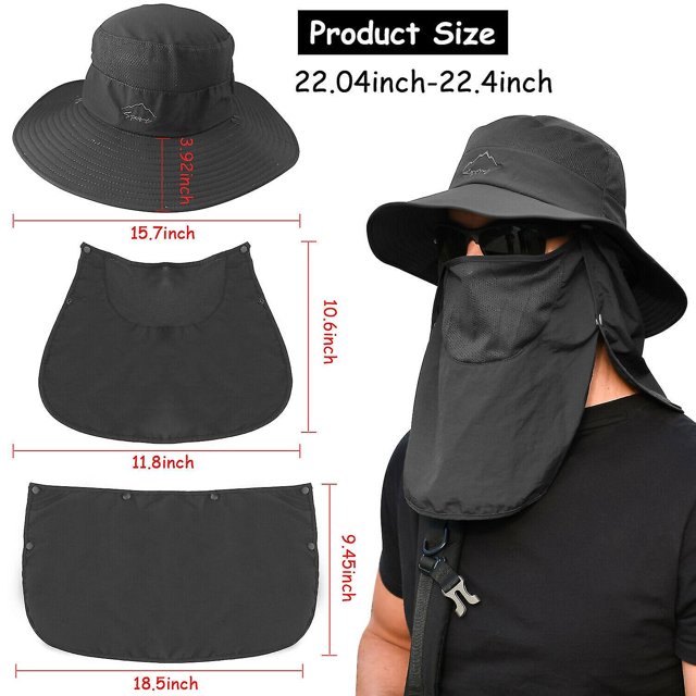 Sombrero de cubo gorra de pesca ala ancha visera sol verano al aire libre protección Uv hombres caliente