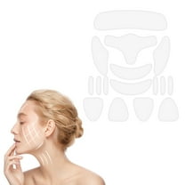 Lieonvis 11pcs/16pcs Face Patches Reusable Silicone Anti Pads Soft Face Remover Strips Invisible Facial Smoothing Patches Sticker for Forehead Chest Neck