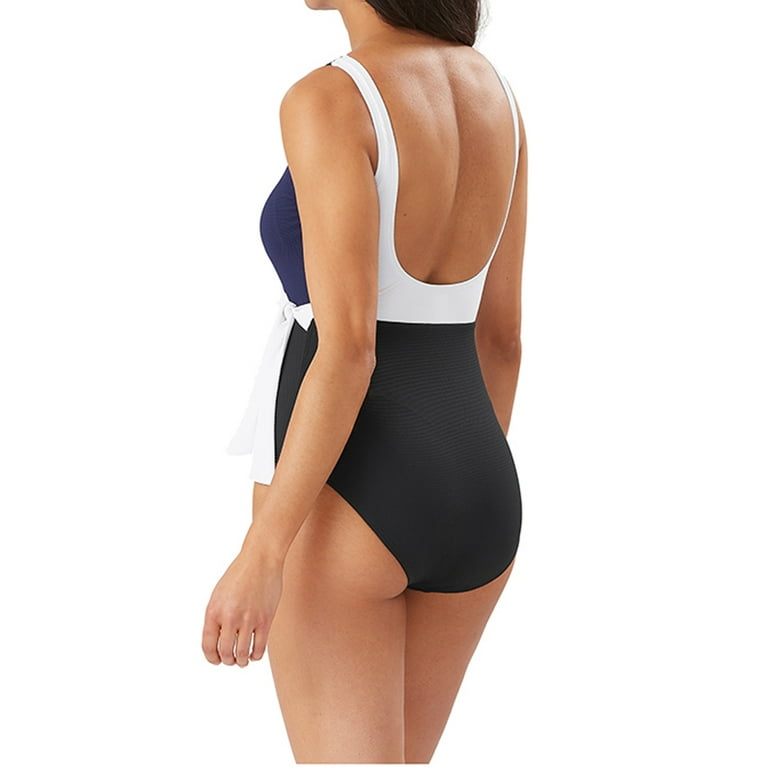 TOMMY BAHAMA Women's Color Block Scoop Neck One Piece TOMMY BAHAMA Women's Color Block Scoop Neck One Piece