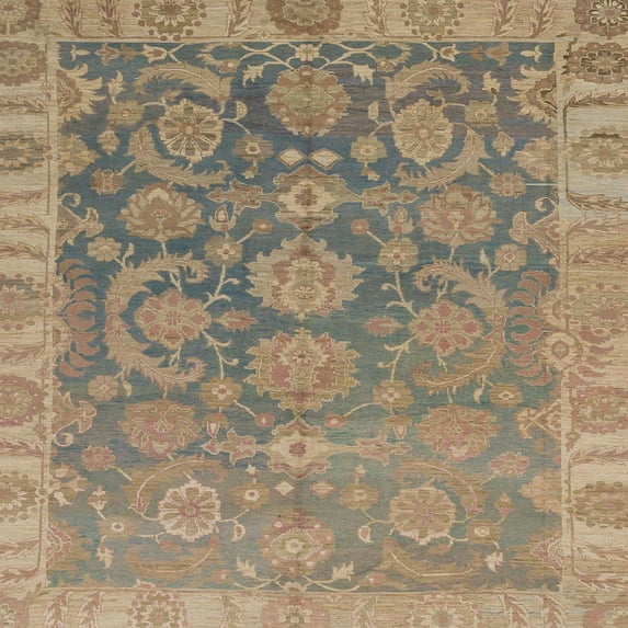 Ahgly Company Machine Washable Indoor Square Abstract Brown Area Rugs, 7' Square