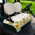 thumbnail image 2 of Golf Cart Seat Covers for 2 Seater,Sunflower Microfiber Cart Seat Towel Blanket,Summer Eucalyptus Botanical Spring Floral Absorbent Breathable Non Slip Bench Seats Protector for Golf Course 51"x31", 2 of 9