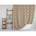 thumbnail image 6 of S4Sassy Pink Stripe & Mixed Veggies Vegetable Water Repellent Bath Shower Curtain With Roller Rings Hook-60 x 84 Inch, 6 of 6