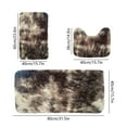 thumbnail image 3 of ZUBKTE Rug for Room Mixed Color Bath Mats 3 Set Winter Bathroom Rugs For 3 Pcs Toilet Mats Universal Soft Comfort Water Absorption Non Slip Thick Machine Washable Easy to Dry Dark, 3 of 7