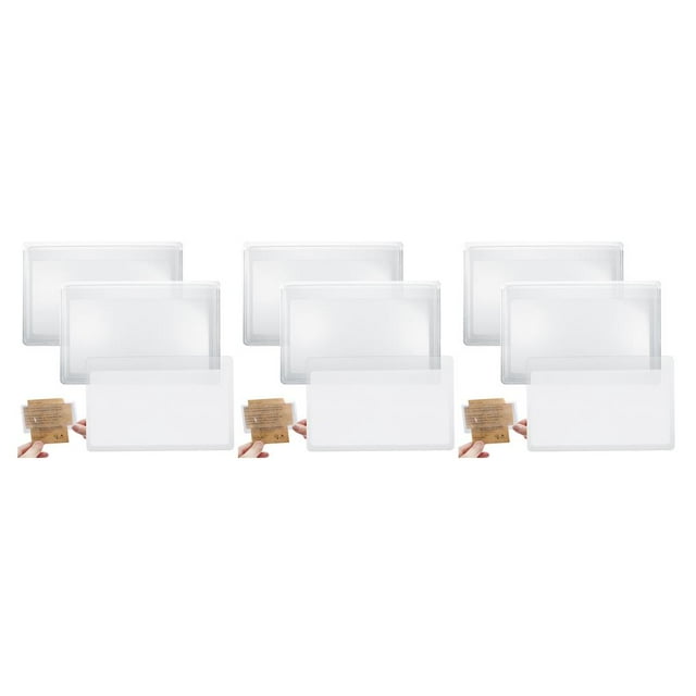ziyahi 3Pcs Handheld Magnifier Flat PVC Low- High-Definition Reading Aid Lens Full Page Watching Tool Elderly Children 3Set