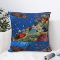 thumbnail image 4 of Wukai Colorful Coral Reef Premium Polyester Fleece Pillow Covers with Hidden Zipper Closure,Luxuriously Soft and Durable-20"x20", 4 of 7