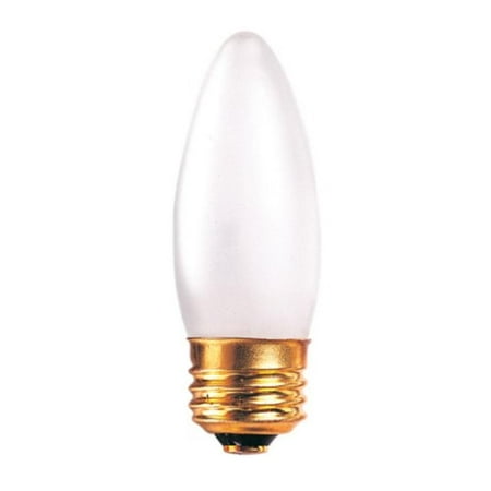 40w Long Compact - 40ETF/2 40W 120V Incandescent Torpedo Chandelier Bulb B10 Bulb, Frost, Available in 130V for long life and 120V for more light output By Bulbrite