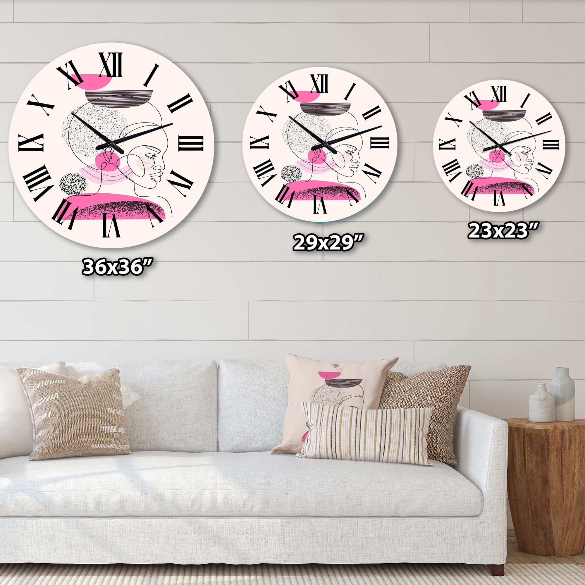 Designart 1 in Modern,Contemporary Wall Clock