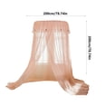 thumbnail image 3 of weibbin Princess Style Dome Mosquito Net High Density Mesh Foldable Ceiling Mounted Canopy, 3 of 6