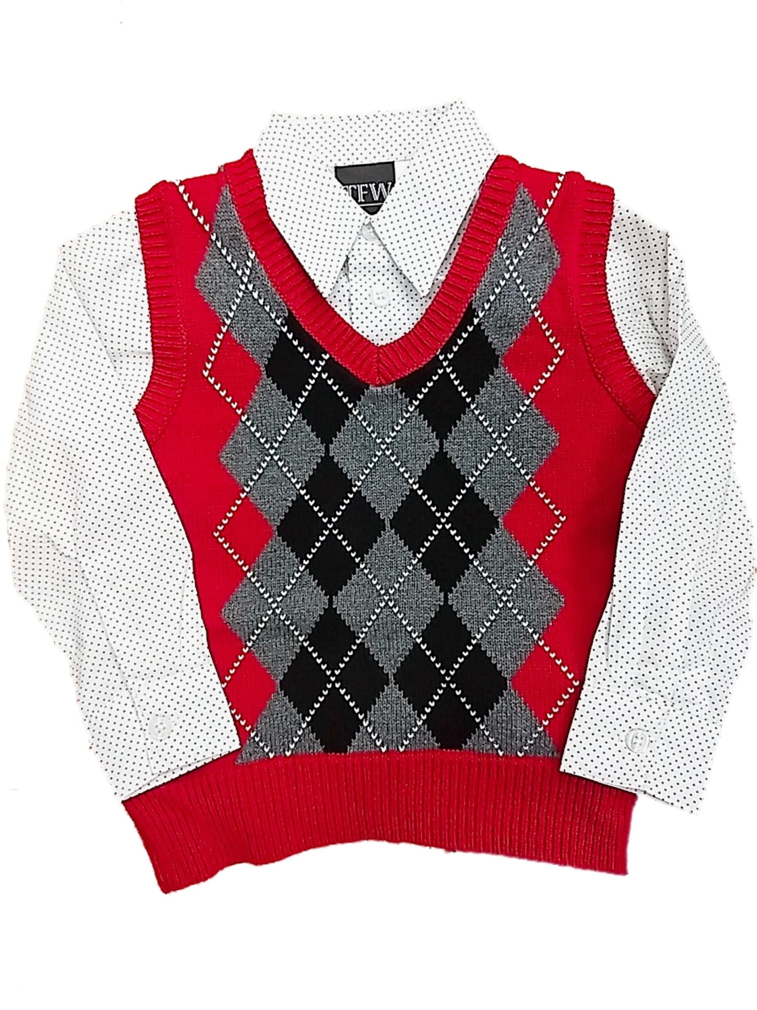 baby boy red sweater vest