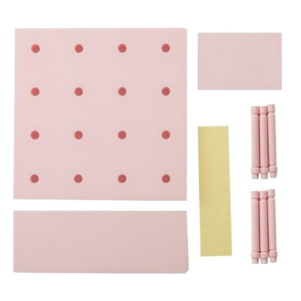 Bearachild Estantes de bricolaje con herramienta de tablilla, sombrero, almacenamiento de pared, estante sin perforaciones, placa de orificio colgante Almacenamiento y organización del hogar Bearachild HA066206-00