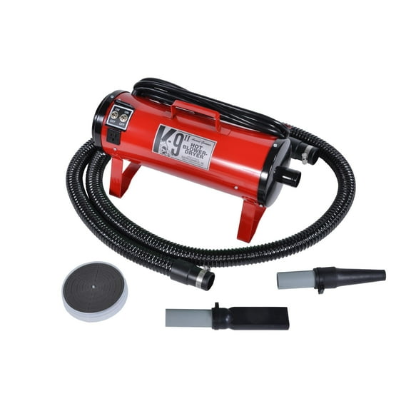 Electric Cleaner Company ECC K9 II Dog Blow Dryer, Red - Heavy Duty Durable Design with High Performance for Professional Grooming and Pet Owners at Home