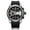 Silver Black, variant on MEGIR Fashion Men's Sport Watch Luxury Silicone Strap Quartz Wristwatch Chronograph Casual Calendar