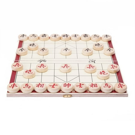 - Portable Traditional Xiang Qi Wooden Folding Chinese Chess Checker Game