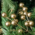 thumbnail image 5 of Bayas artificiales, bayas rojas, doradas y plateadas, ramas de cerezas, estambres, guirnalda floral para Navidad, adorno para fiesta de Año Nuevo, 5 of 5