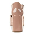 thumbnail image 2 of SUN STONE Womens Pink Padded Ankle Strap Vienna Square Toe Block Heel Buckle Pumps Shoes 11 M, 2 of 4