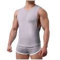 thumbnail image 2 of Ensemble de Shorts de Sport Décontractés pour Homme, Col Rond, Couleur Unie, 2 of 5
