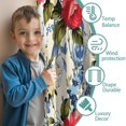 thumbnail image 3 of Blackout Kids Curtains,Pioneer Flower Floral Print Pattern Childrens Insulated Curtains Set Of 2,Bedroom Essentials,Toddler Room Decor 42"x54", 3 of 5