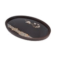 thumbnail image 2 of Bamboo Tea Tray Japanese Simple Novel Beautiful Resin Walnut Tea Tray for Home UseOval S, 2 of 14