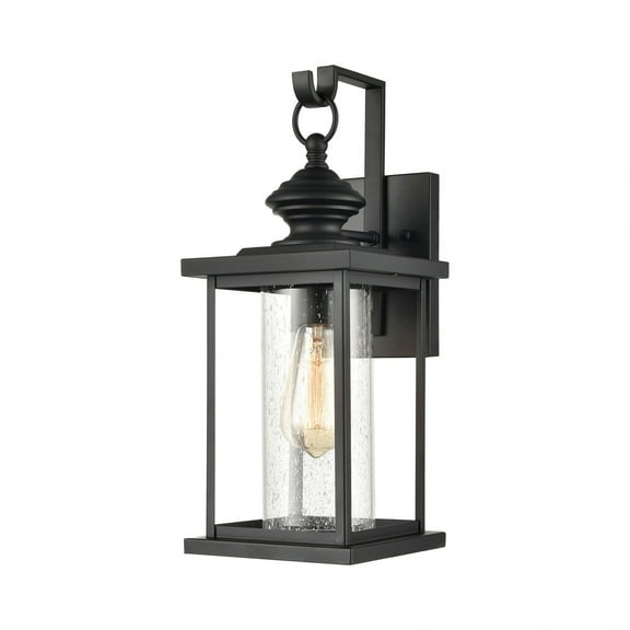 Elk Home 7-Inch Wide Outdoor Minersville Wall Sconce, Matte Black