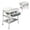White/Fox Pattern, variant on 2 in 1 Bathtub with Changing Table, Foldable Diaper Changing Station Adjustable Height Waterproof Nursery Organizer with Storage Racks