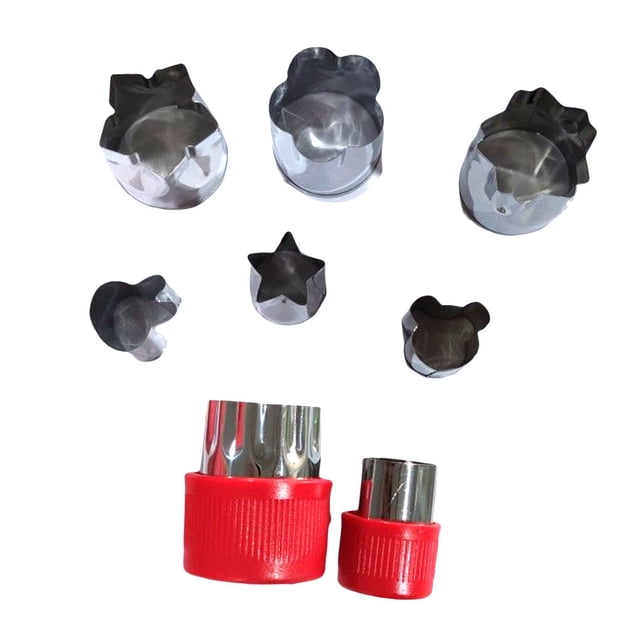 Inteprter Cortador de verduras con forma de corazón de estrella, 8 Uds., cortador de frutas con forma Floral, herramientas de cocina, utensilio de cocina Cocina y Comedor No.08 Inteprter JJ13036-08