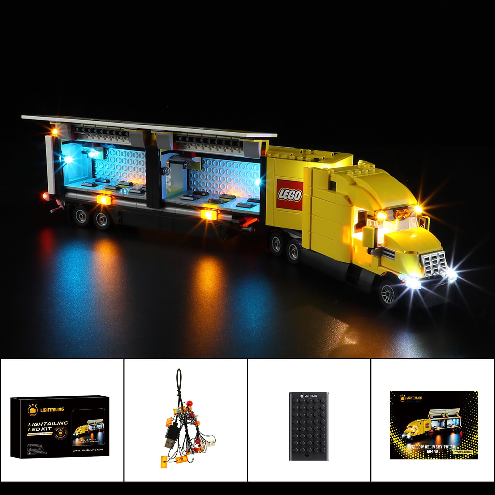LIGHTAILING Light for Lego 60440 Yellow Delivery Truck Led Lighting Kit Compatible with Lego Building Blocks Model NOT Included The Model Set Walmart