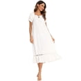 thumbnail image 5 of Eternatastic Women's Short Sleeve Pajama Dress Nightgown Soft Sleep Shirt Nightshirt Sleepwear S-XXL, 5 of 6