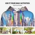 thumbnail image 4 of Honeii Majestic Fantasy Castle Pattern Womens Oversized Hoodies Long Sleeve Sweatshirts Pullover Fall Outfits with Pocket-Small, 4 of 7