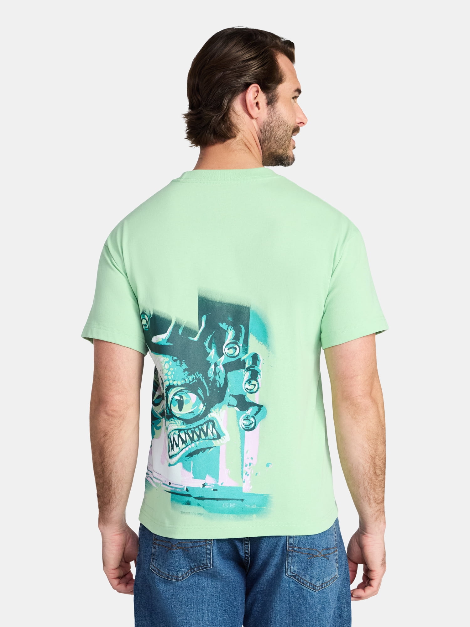 Dungeons & Dragons Men's and Big Men's Cropped Graphic Tee, Sizes XS-3XL