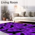 thumbnail image 2 of ODIKA 2'x3' Machine Washable Non-Slip Area Rug, Mystical Raven Arc Doormat Dark Fantasy Half Moon Design High Traffic Rug, Black, 514379, 2 of 7