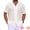Beige, variant on DARING DIVA Men's Hollow Jacquard Camp Collar Short Sleeve Beach Texture Shirts M Khaki