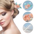 thumbnail image 3 of Palillo para el pelo con diamantes de imitación, palillos para el pelo, horquilla para moño para mujeres y niñas, accesorios florales, adornos vintage, 3 of 5