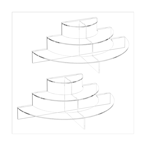 ckepdyeh Acrylic Risers for Display,Acrylic Display Stands,Clear Risers