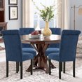thumbnail image 6 of Parsons Fabric Upholstered Tufted Dining Chair, Blue, Set of 2, 6 of 7
