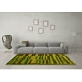 thumbnail image 3 of Ahgly Company Machine Washable Indoor Square Abstract Yellow Modern Area Rugs, 6' Square, 3 of 4