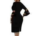 thumbnail image 5 of YanHoo Women's Party Dresses Sexy Cold Shoulder Vintage V Neck Plus Size Elgant Maxi Dress, 5 of 5