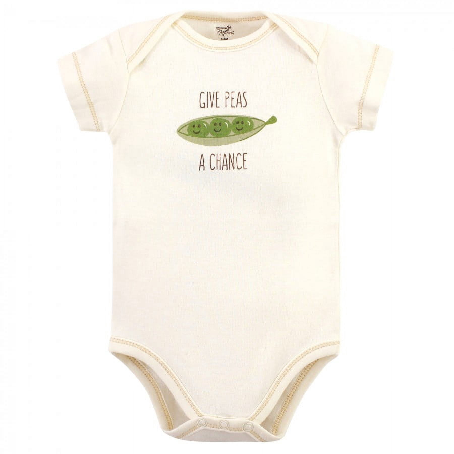 Touched by Nature Organic Cotton Bodysuits 5pk, Corn, 9-12 Months