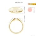 thumbnail image 4 of ANGARA Natural Diamond Virgo Signet Ring in 14K Yellow Gold for Women (Size-1.3mm| Color-H| Clarity-SI2) | April Birthstone, Birthday, Anniversary, Jewelry Gift for Women | Natural Diamond Ring, 4 of 9