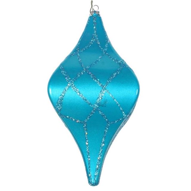 Vickerman MT198412D 8 Po. Ornement Candy Glitter Net Drop Turquoise